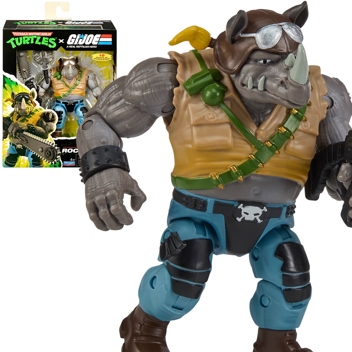TMNT x G.I. Joe Rocksteady x Buzzer Action Figure