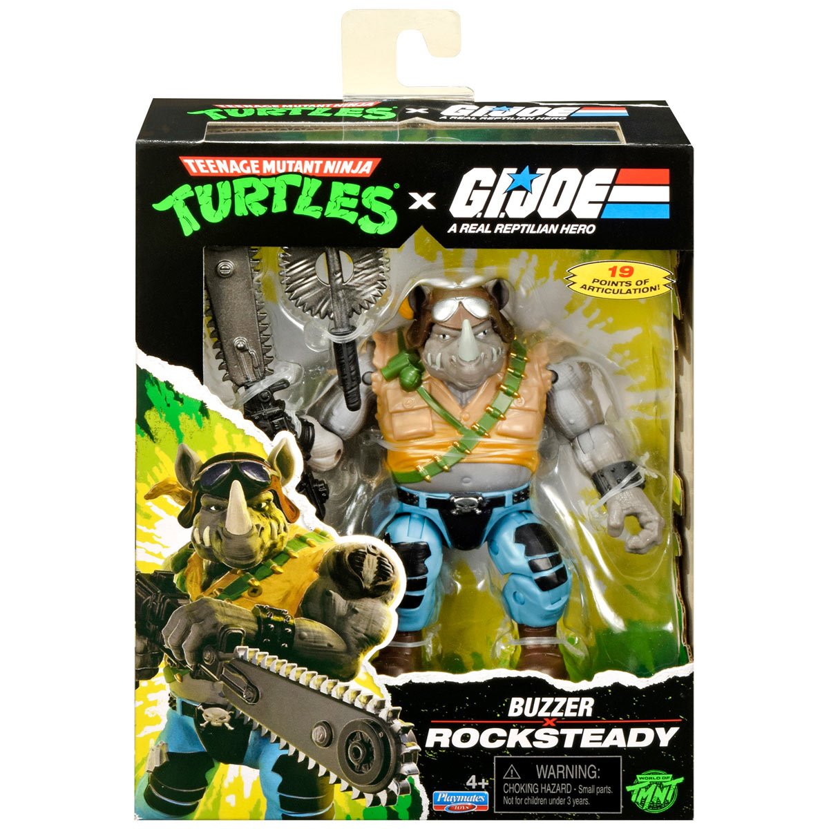 TMNT x G.I. Joe Rocksteady x Buzzer Action Figure