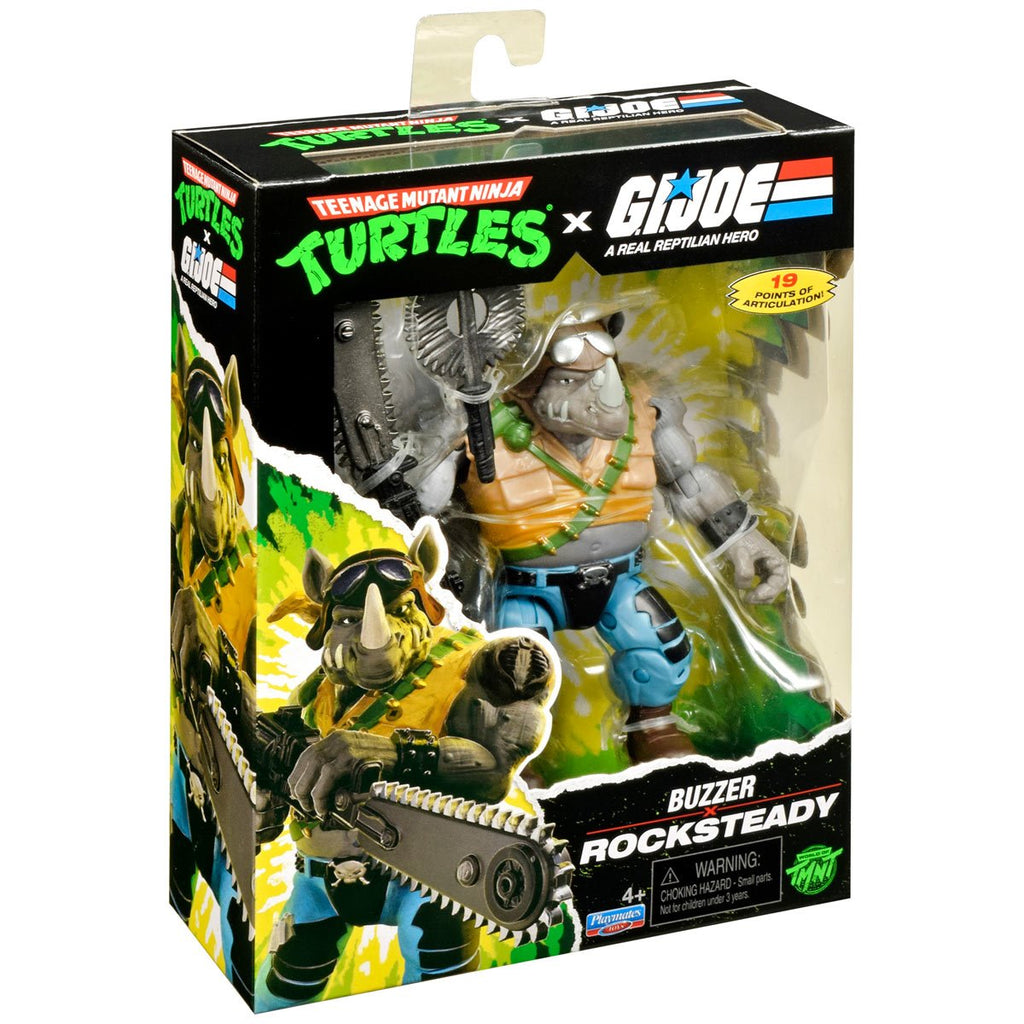 TMNT x G.I. Joe Rocksteady x Buzzer Action Figure